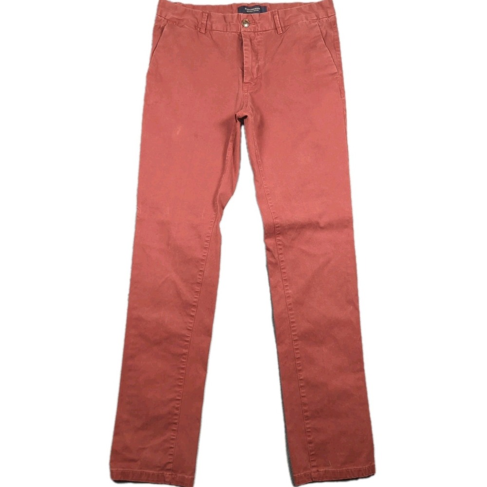 SCOTCH & SODA Pants Stuart Red Cotton Chino Flat Front‎ Men 30x32 (32x32)